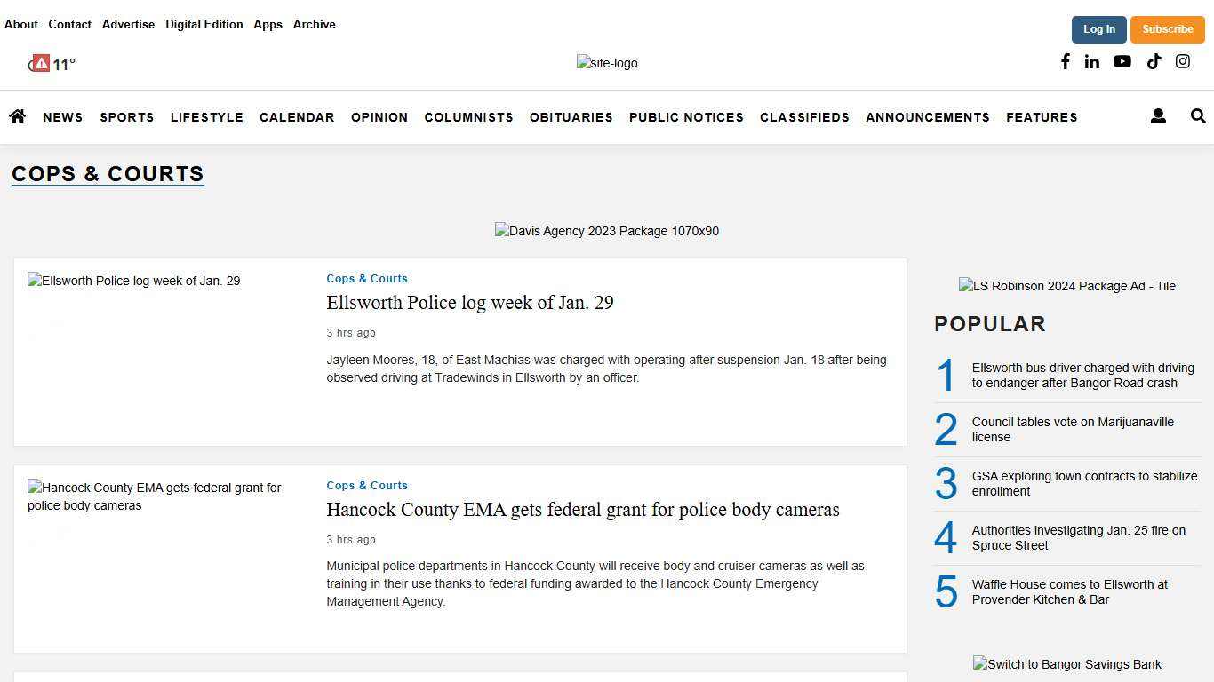 Cops & Courts ellsworthamerican.com