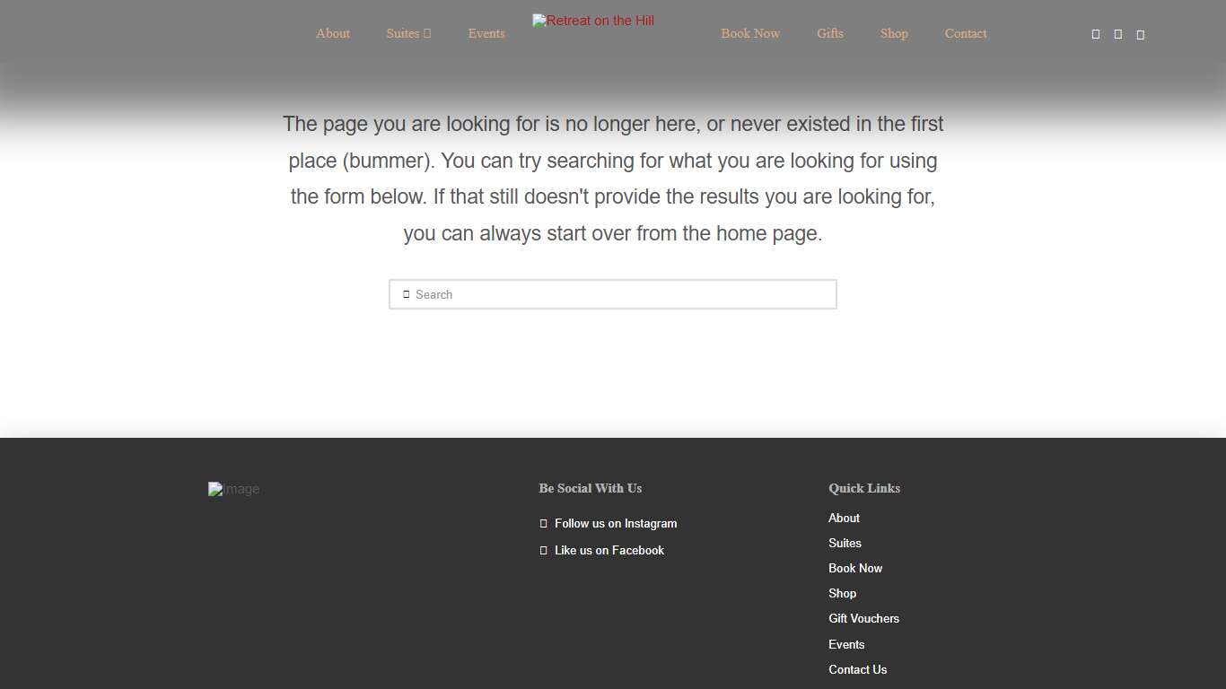 Page not found The Retreat on the Hill